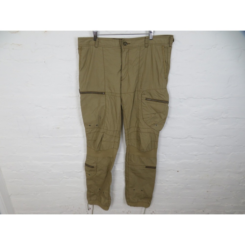 Vintage RLX Ralph Lauren Cargo Pant Mens 36x34 Beige Paratrooper Utility Pockets
